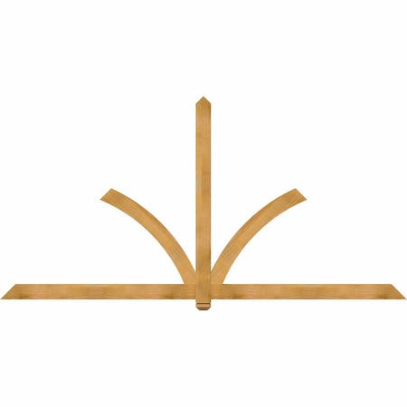 Ekena Millwork Redmond Rough Sawn Timber Gable Bracket, Western Red Cedar, 108"W x 54"H x 2"D x 4"F, 12/12 Pitch GBW108X54X0204RED00RWR